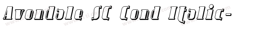 Avondale SC Cond Italic字体转换